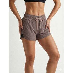 Lululemon Go Distance Run Shorts Mini Pop Stripe Pocket Speed Reversible Size 4